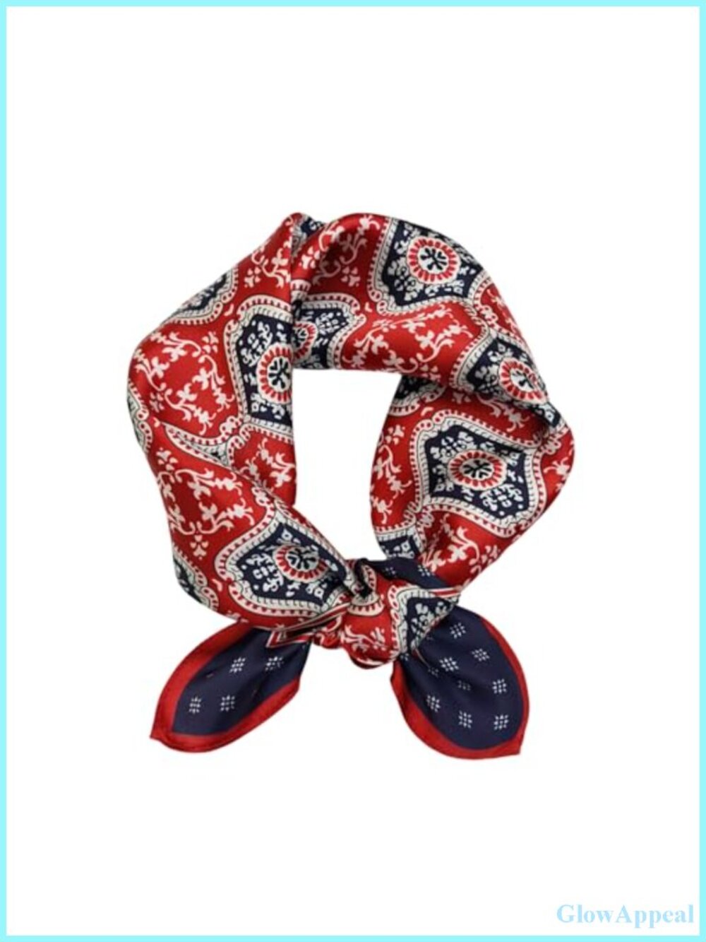 100% Mulberry Silk Square Scarf for Women, 21 Inch Neckerchief